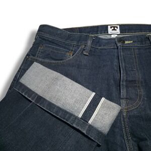 Tellason White Oak Cone Denim Ankara Pleated Selvedge Jeans Mens 34 x 29 USA